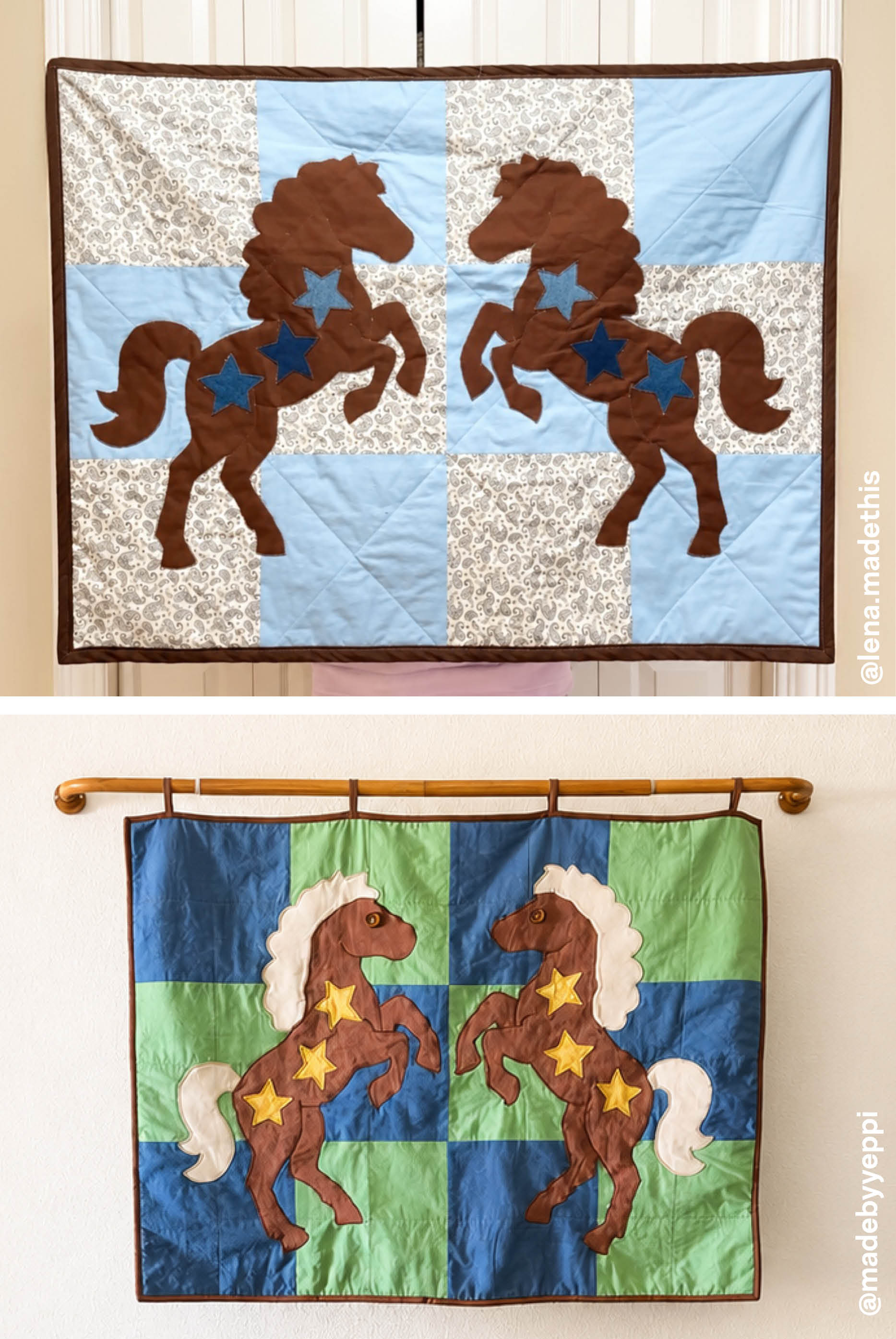 Pferd Quilt Schnittmuster