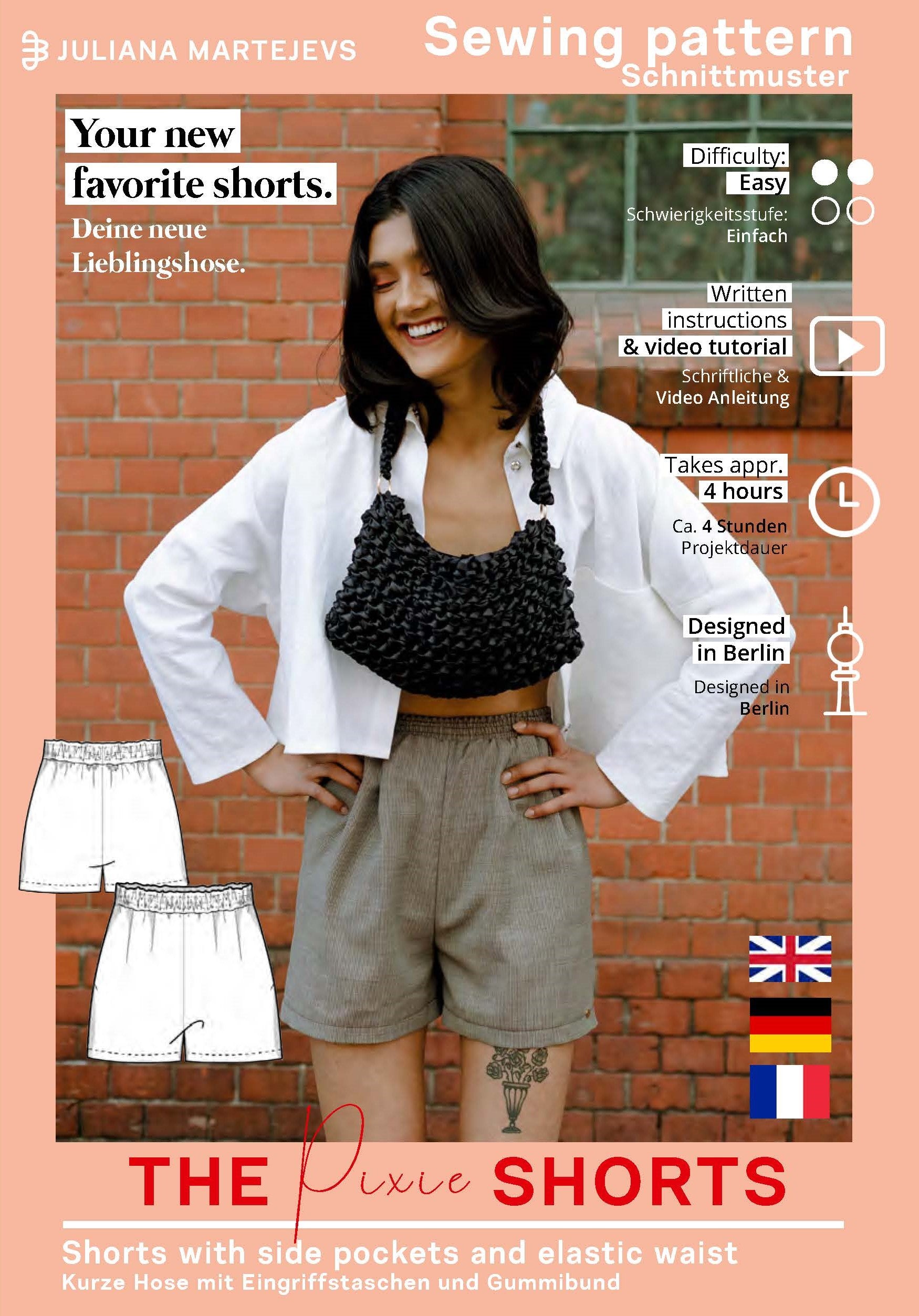 Kurze Hose Schnittmuster PIXIE