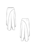 Asymmetrischer Rock Schnittmuster WILLOW